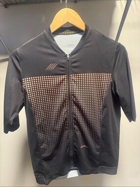 SUGOI Black Cycling Jersey with Copper Dot Pattern